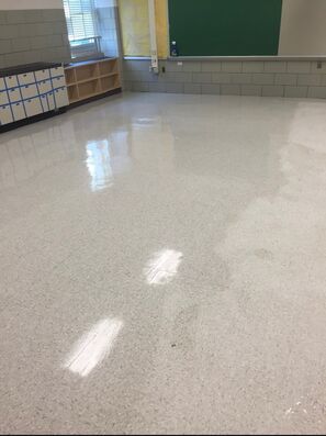 Before & After Commercial Floor Strip & Waxin Gwynn Oak, MD (4)