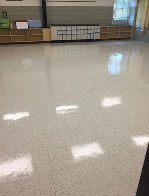 Before & After Commercial Floor Strip & Waxin Gwynn Oak, MD (2)